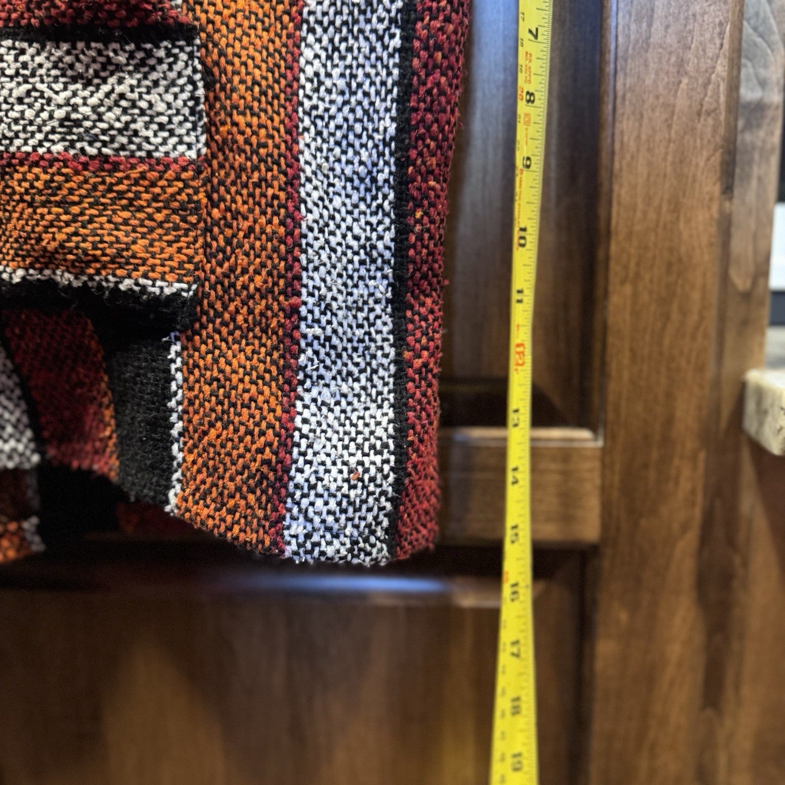 Earthbound Trading Co Baja Hoodie Large Multicolor Woven Pullover Boho Surf