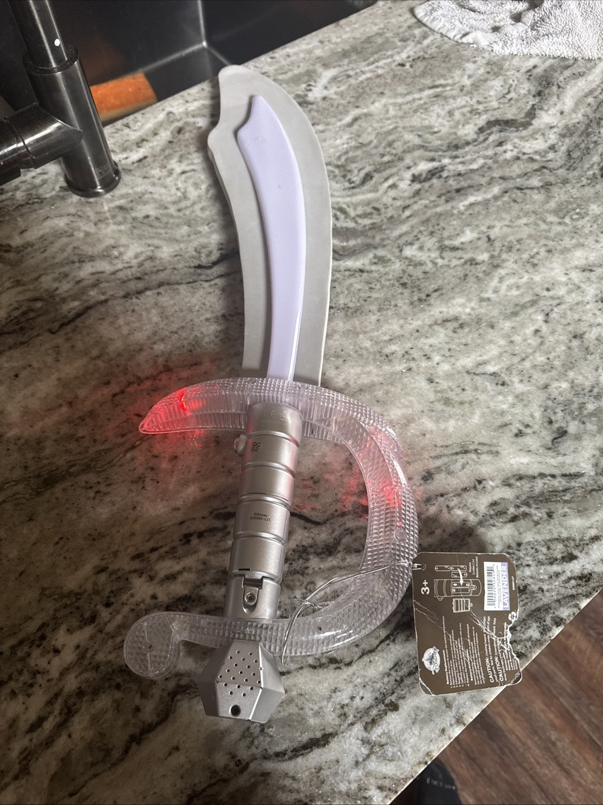 Genuine Disney Foam Plastic Light Up & Sound Pirates of the Caribbean Toy Sword
