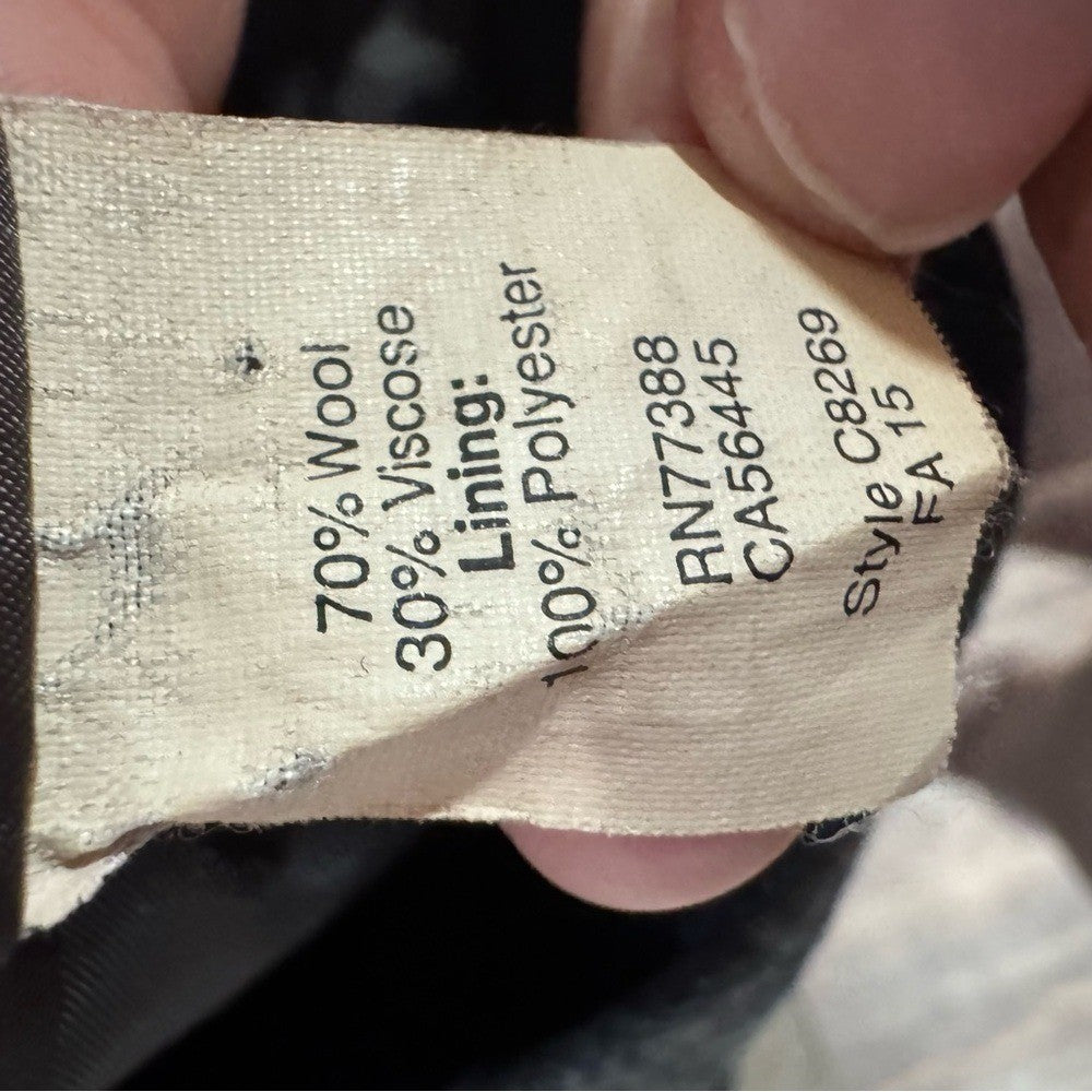 J.Crew Gray Wool Pencil Skirt with Zipper Detail - Size 12