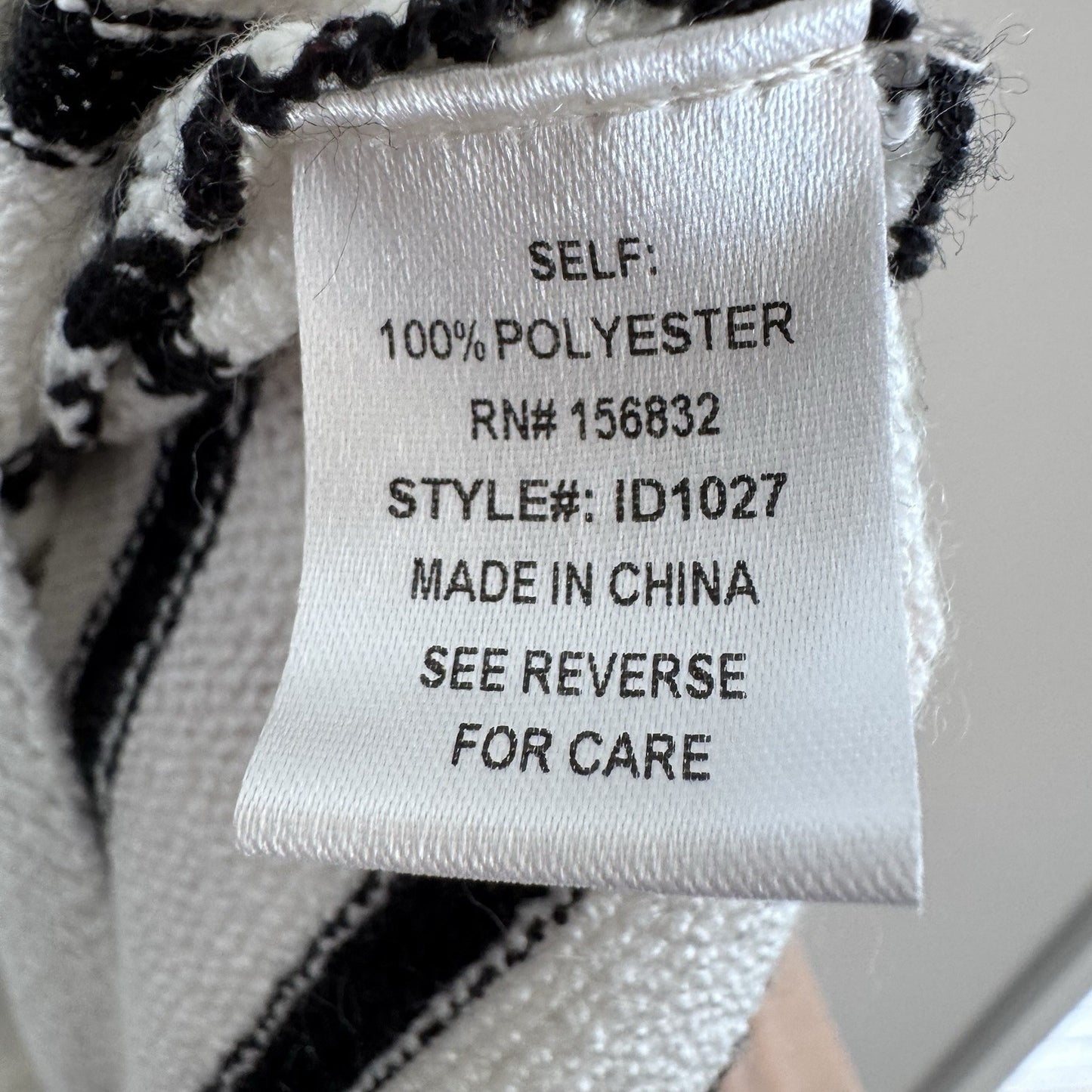 BiBi Striped Button Front Cardigan Dress White Black Size L Collared