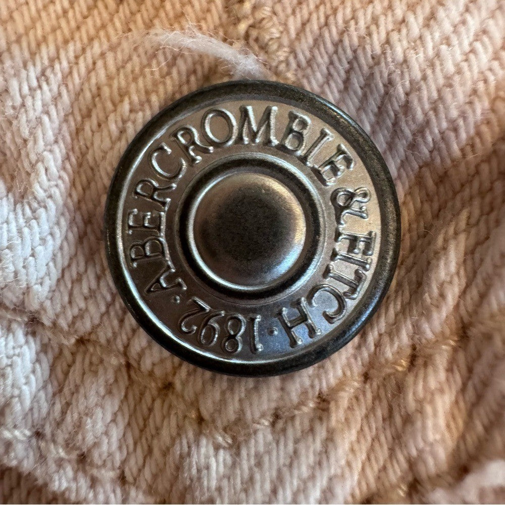 Abercrombie & Fitch | Light Pink Distressed Jean Jacket XS