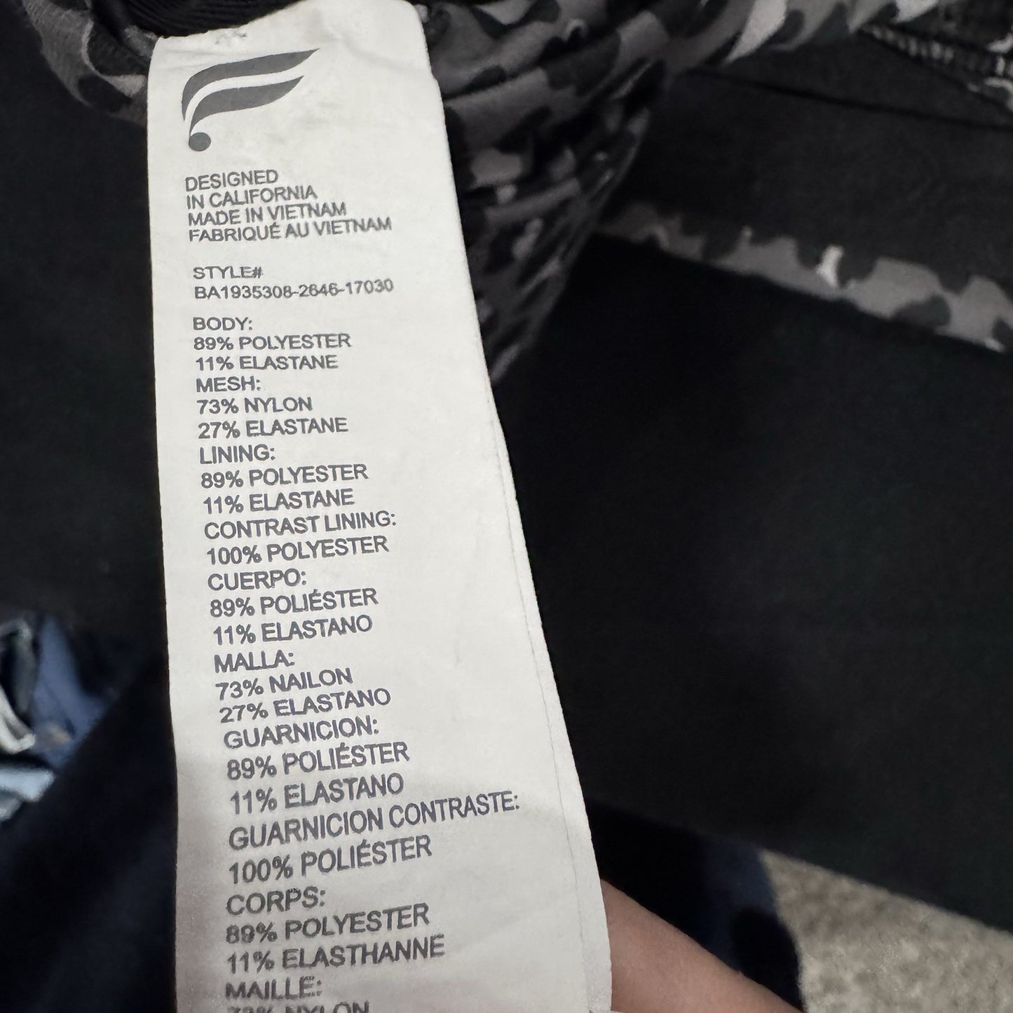 Fabletics Leopard Print Sports Bra Size S Racerback Supportive Gym Activewear