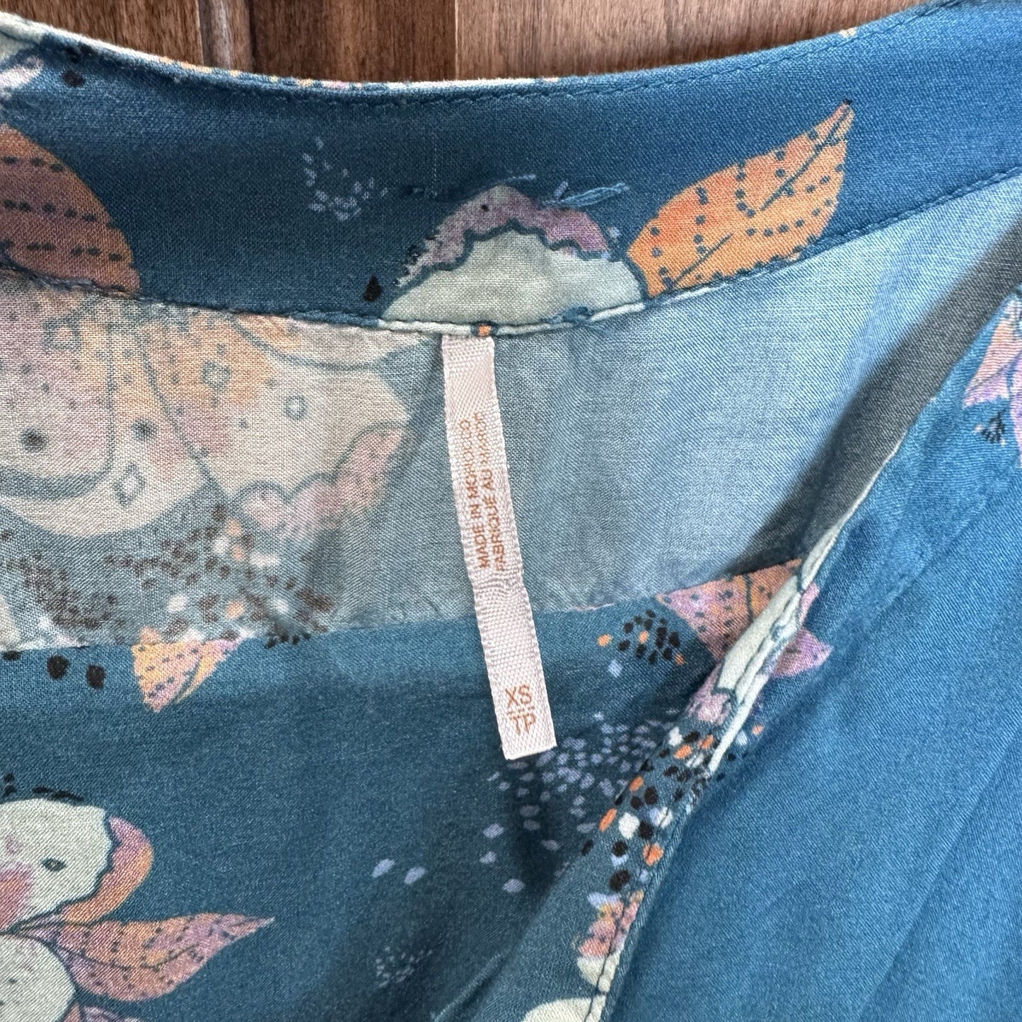 Urban Outfitters Blue Floral Wrap Romper | XS | Bell Sleeves Boho