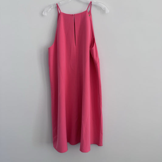 White House Black Market Tangerine Dress 14 Gold Grommet Midi NWT