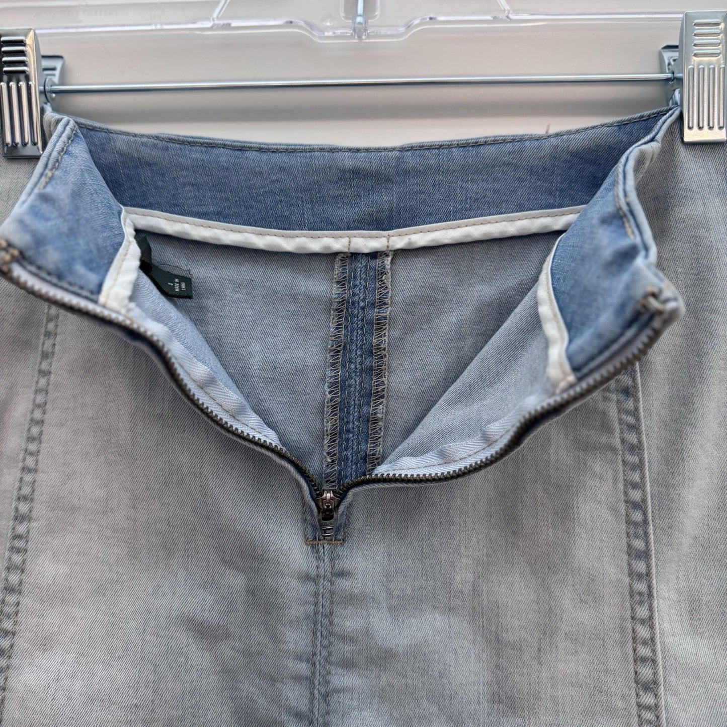 Wild Fable Denim Mini Skirt Size 0 Blue High Waist Stretch Jean Skirt Y2K Trendy
