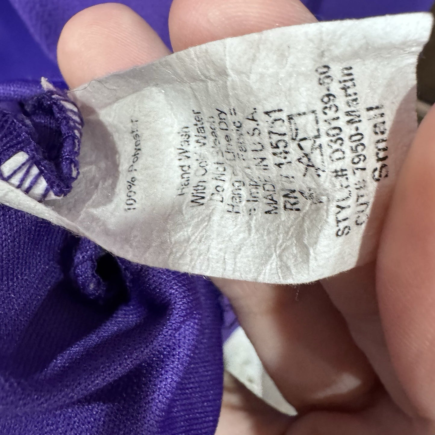 Peach Love California Purple Slip Dress Size Small Made in USA Spaghetti Strap
