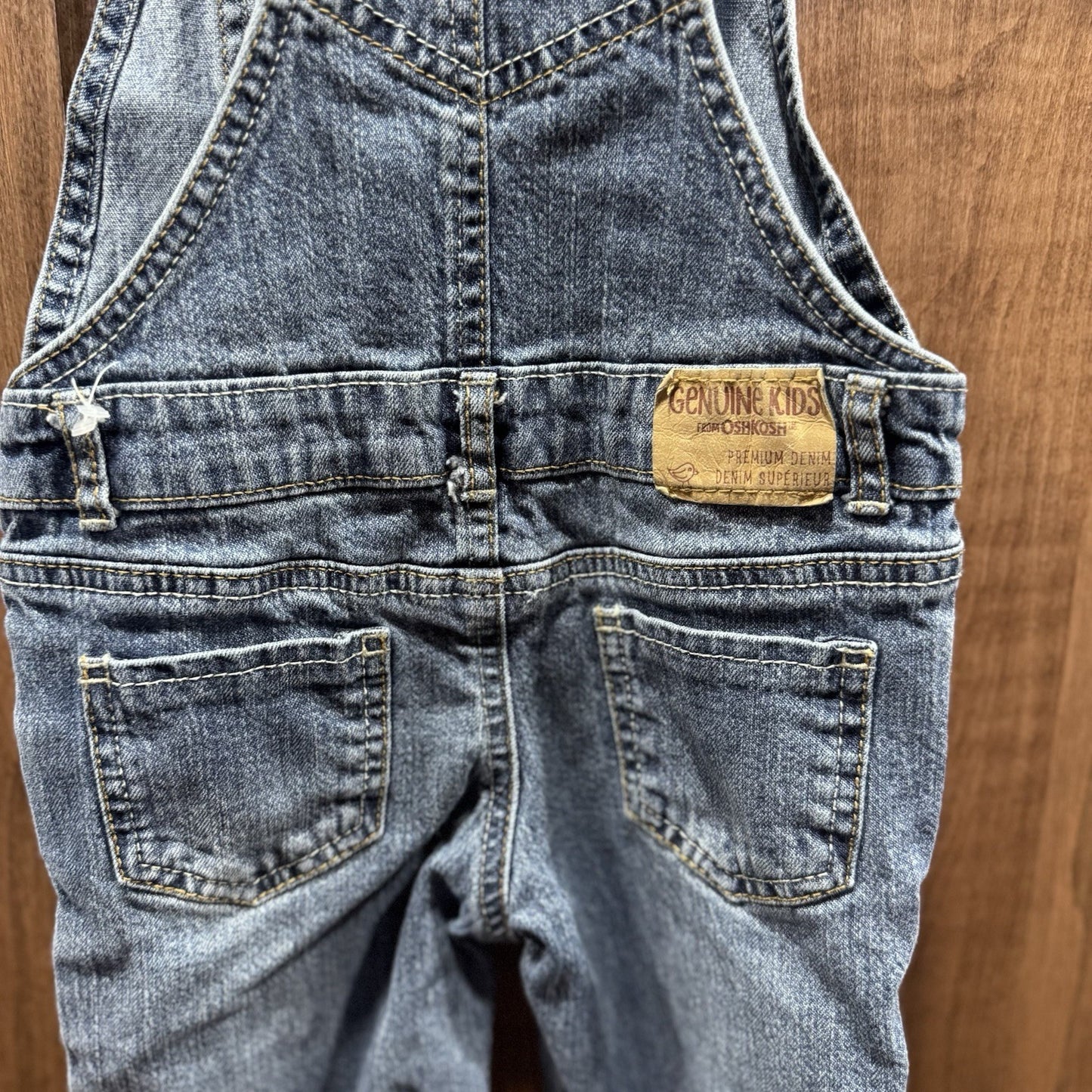 VTG Genuine Kids from OshKosh Boys Denim Overalls Size 2t Blue Jean Vintage