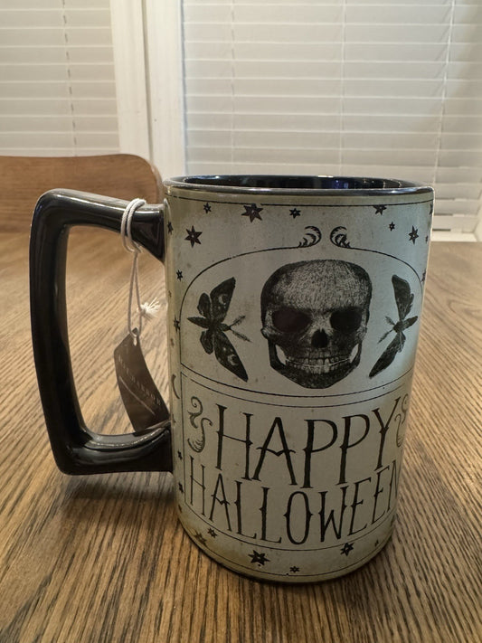 Blue Harbor Hocus Pocus Happy Halloween Skull Large Ceramic 22oz Coffee Cup Mug