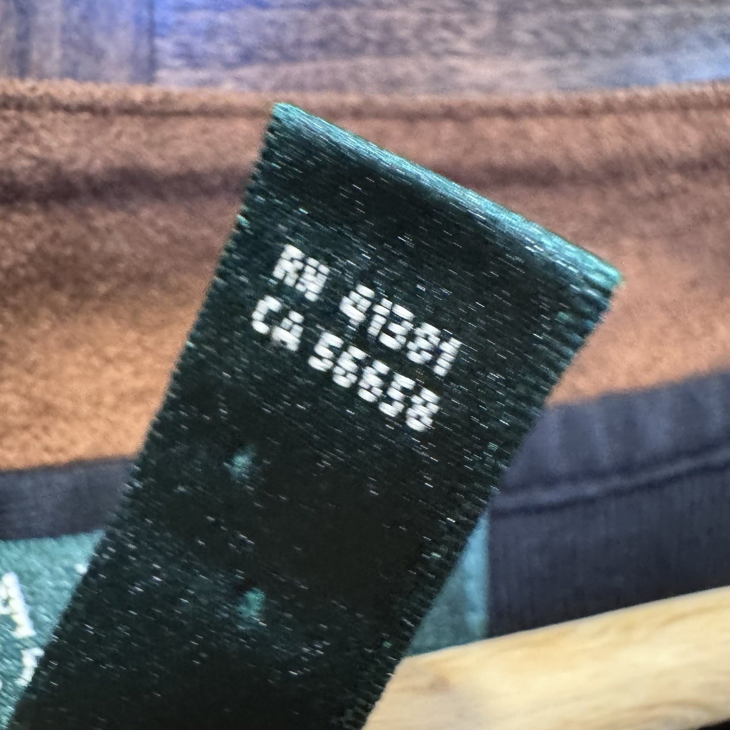 Lauren Ralph Lauren 1X Tunic Top Shirt V Black Brown Faux Suede Trim 3/4 Sleeve