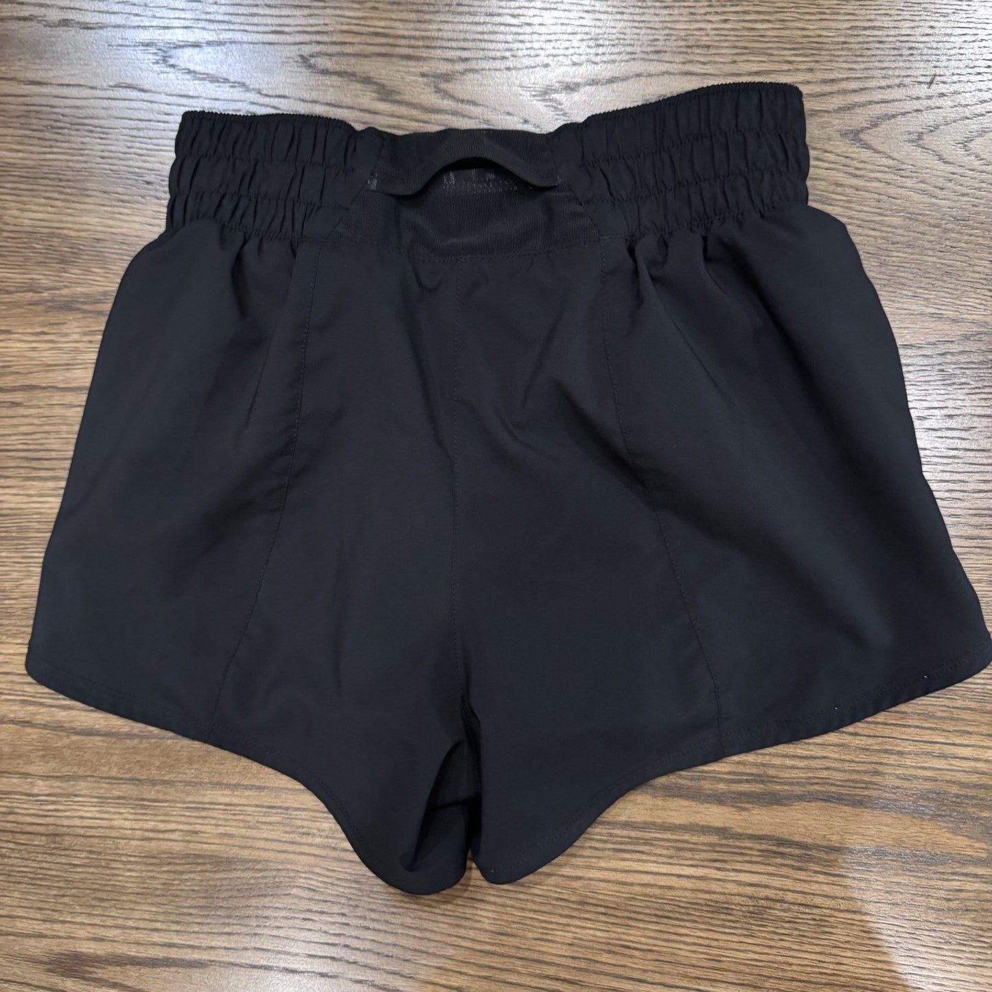 Nike Dri-Fit Running Shorts Women’s XS Black Graphic Swoosh Logo High Rise