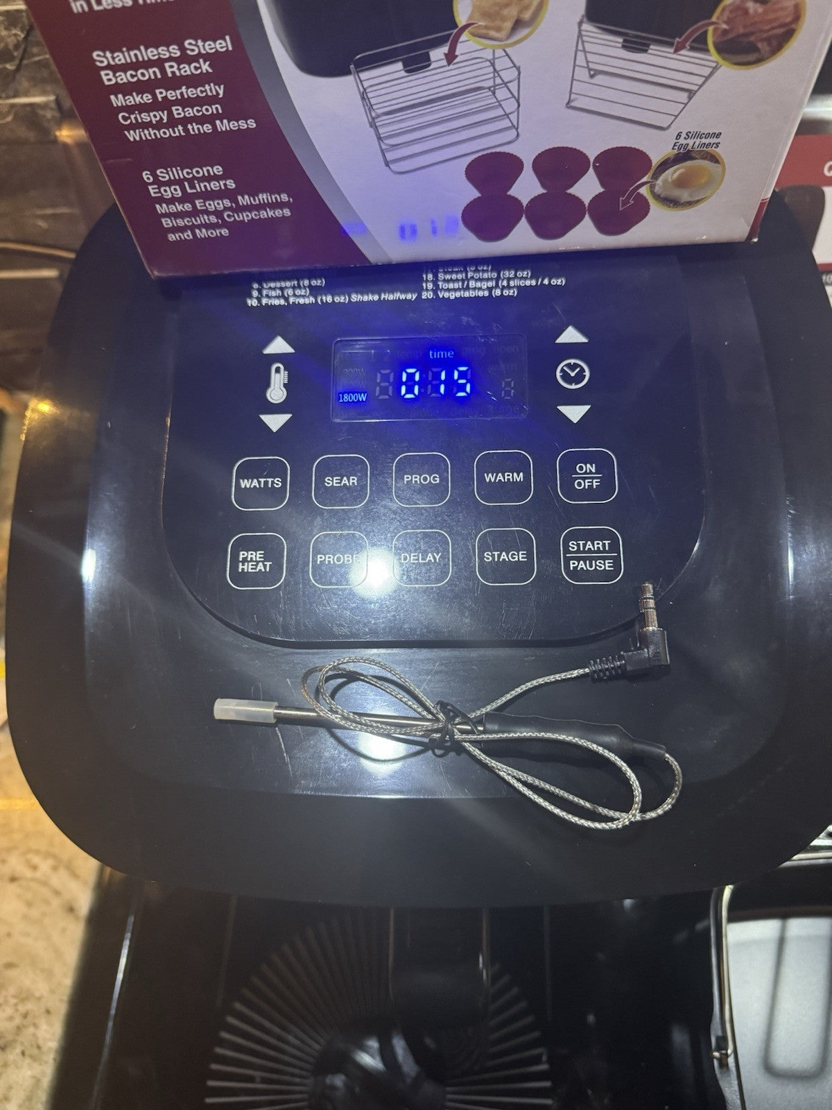 Nuwave 6-quart Brio Healthy Digital Air Fryer - Black New open Box EXTRAS