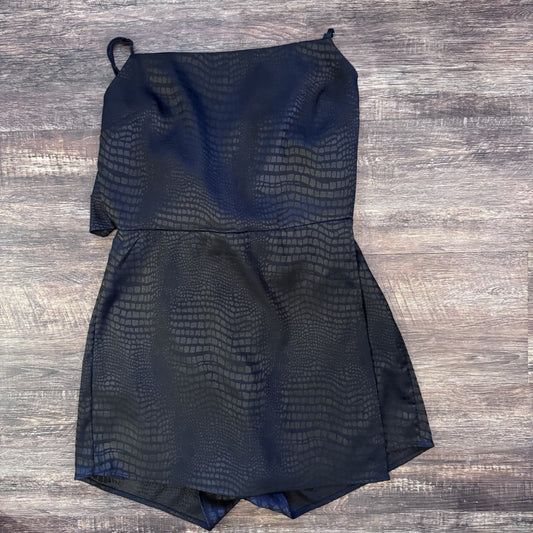 Garage Black Textured Romper - Size P/S - 97% Polyester / 3% Spandex
