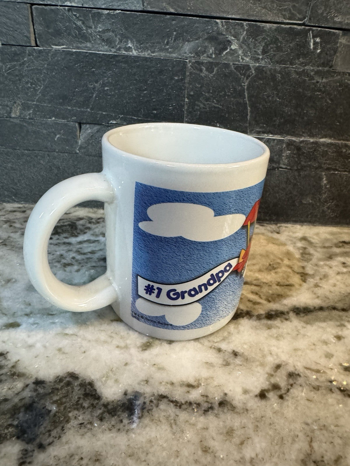 Vintage hannaBar Scooby Doo Number One #1 Grandpa Ceramic Coffee Cup Diner Mug