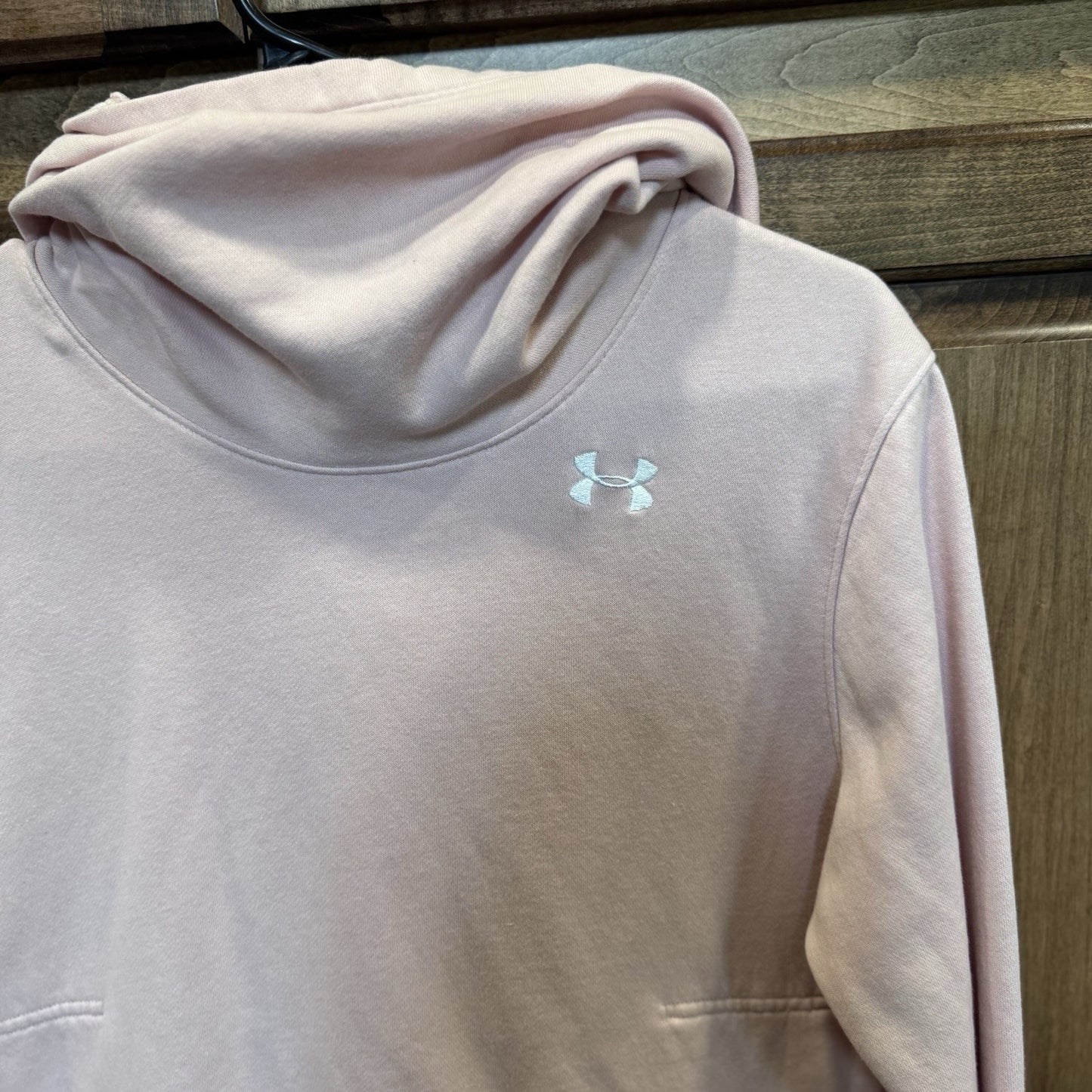 Women’s Under Armour Hoodie Light Pink / Lilac Pullover Loose Fit Size M Medium