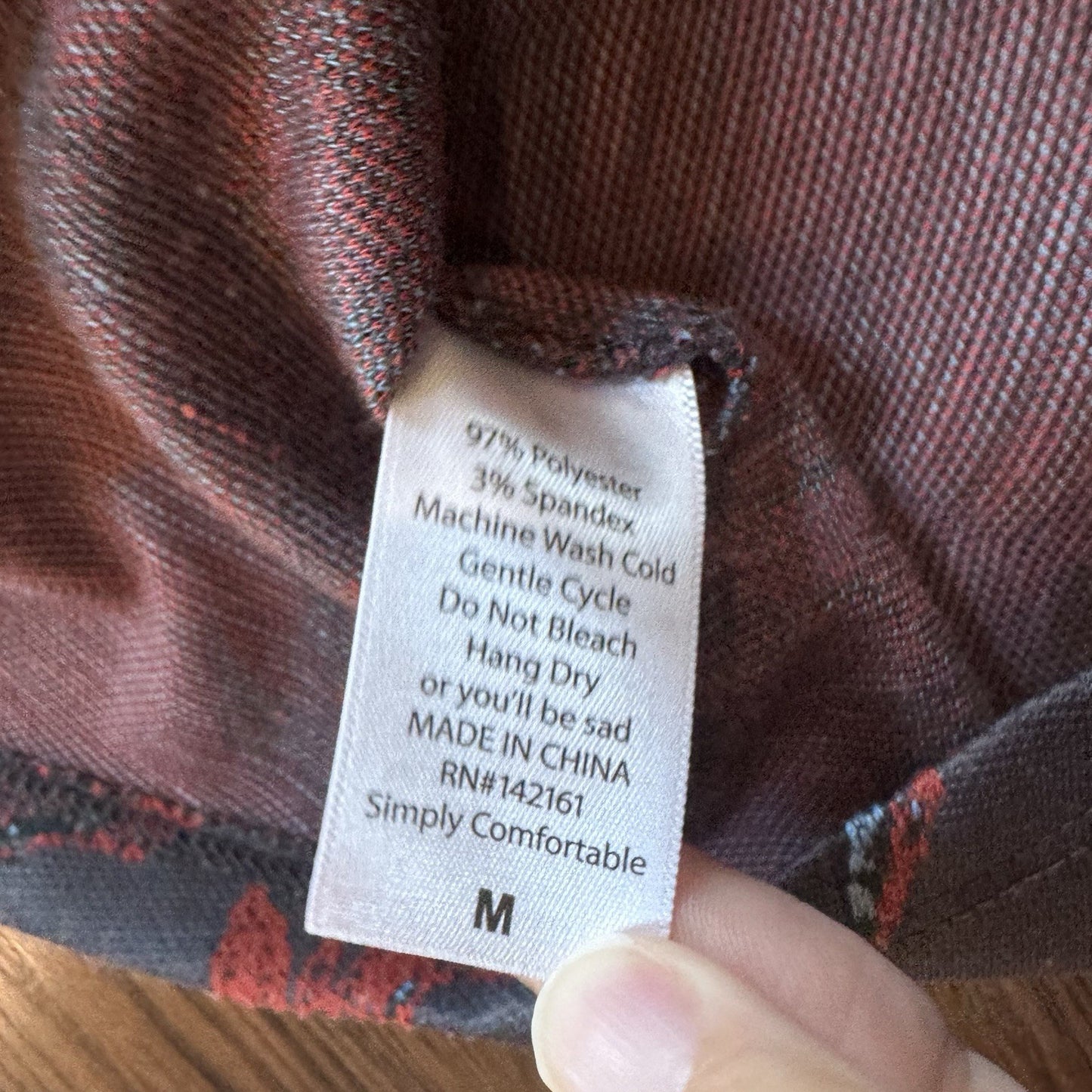 LuLaRoe Women’s Skirt Size M Red Floral Print A-Line Pull-On Stretch Waist