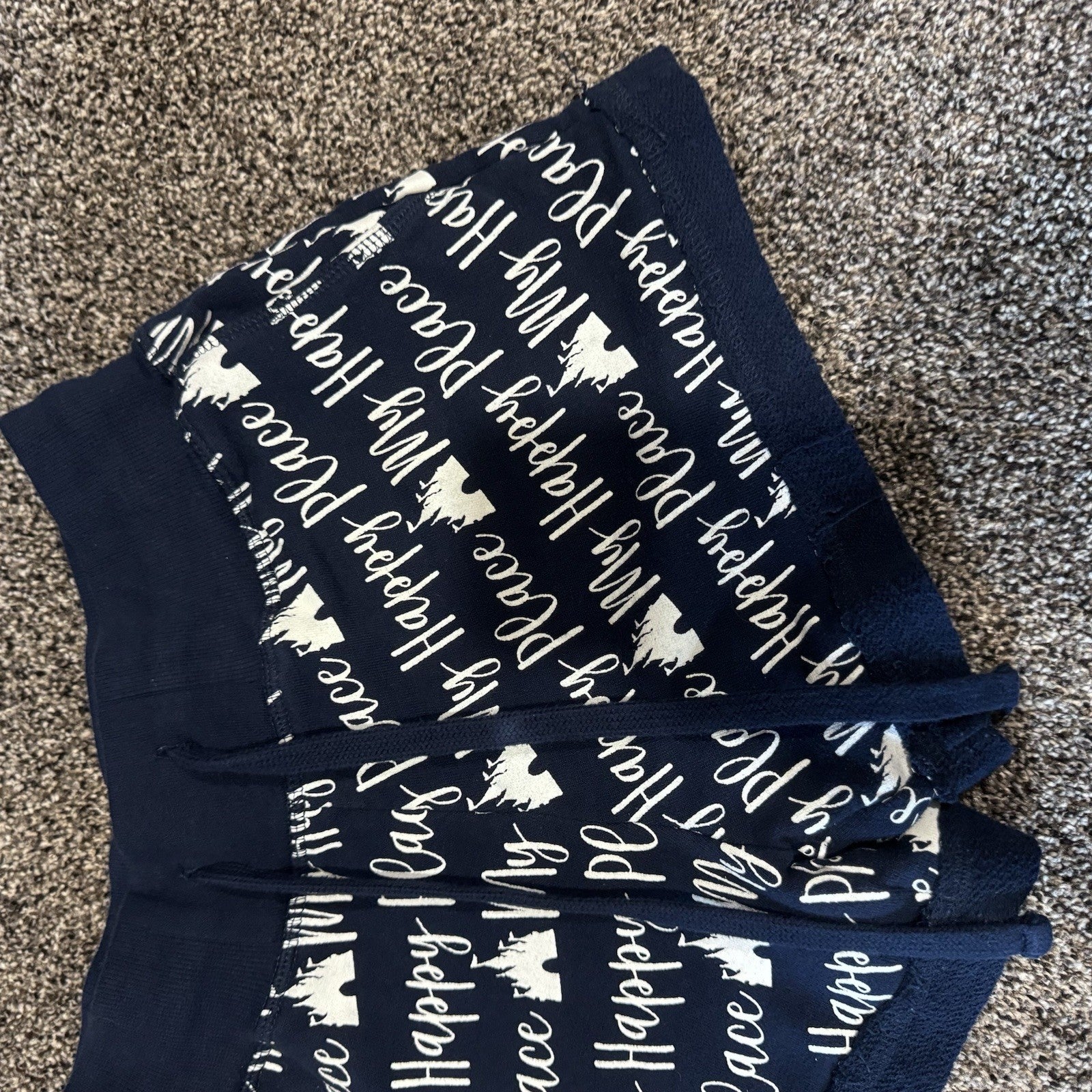 Disney Parks Shorts Bottoms Women's Size Small S Blue Navy White "Happy Place"