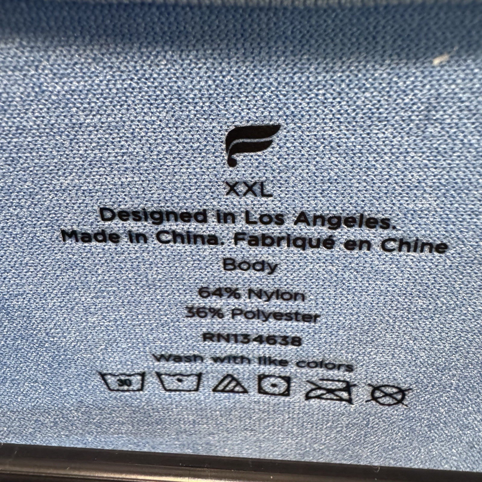 Fabletics Men’s Training day  XXL Light Blue Performance Polo Shirt – Stretch