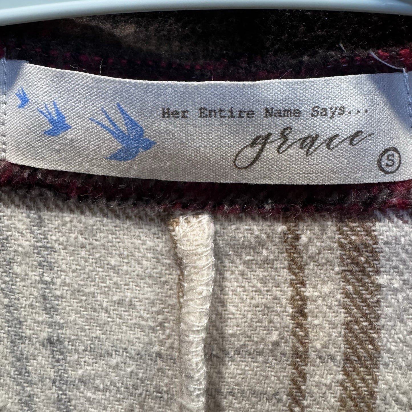 Grace Shacket Size Small Plaid Button Front Long Shirt Jacket