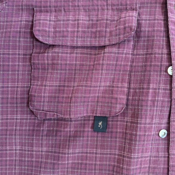 Vintage Browning RB6 Travel Gear Button-Up Shirt - Size L