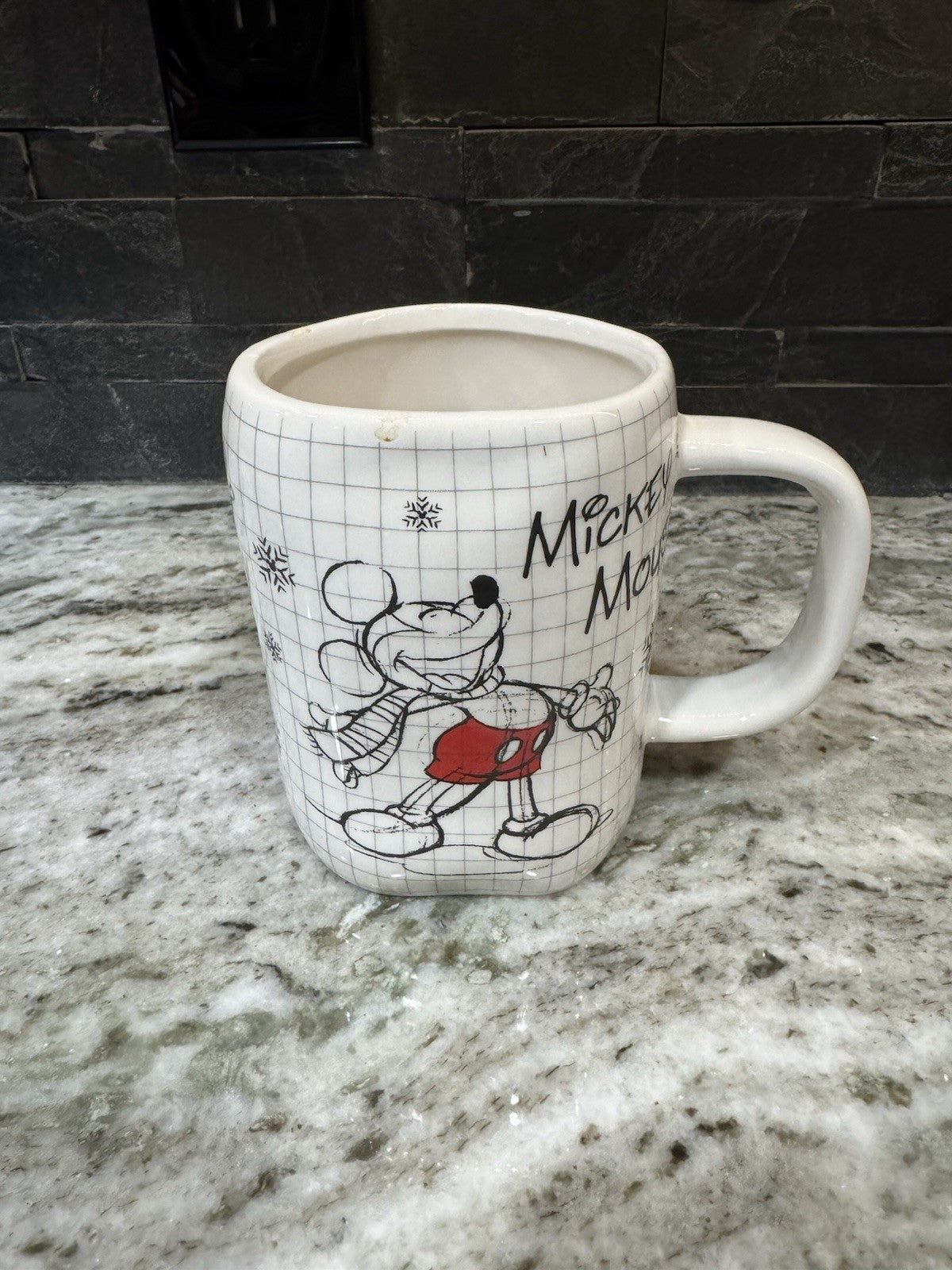 Disney Mickey Mouse Sketch Book Drawing Black & White Large Coffee Mug