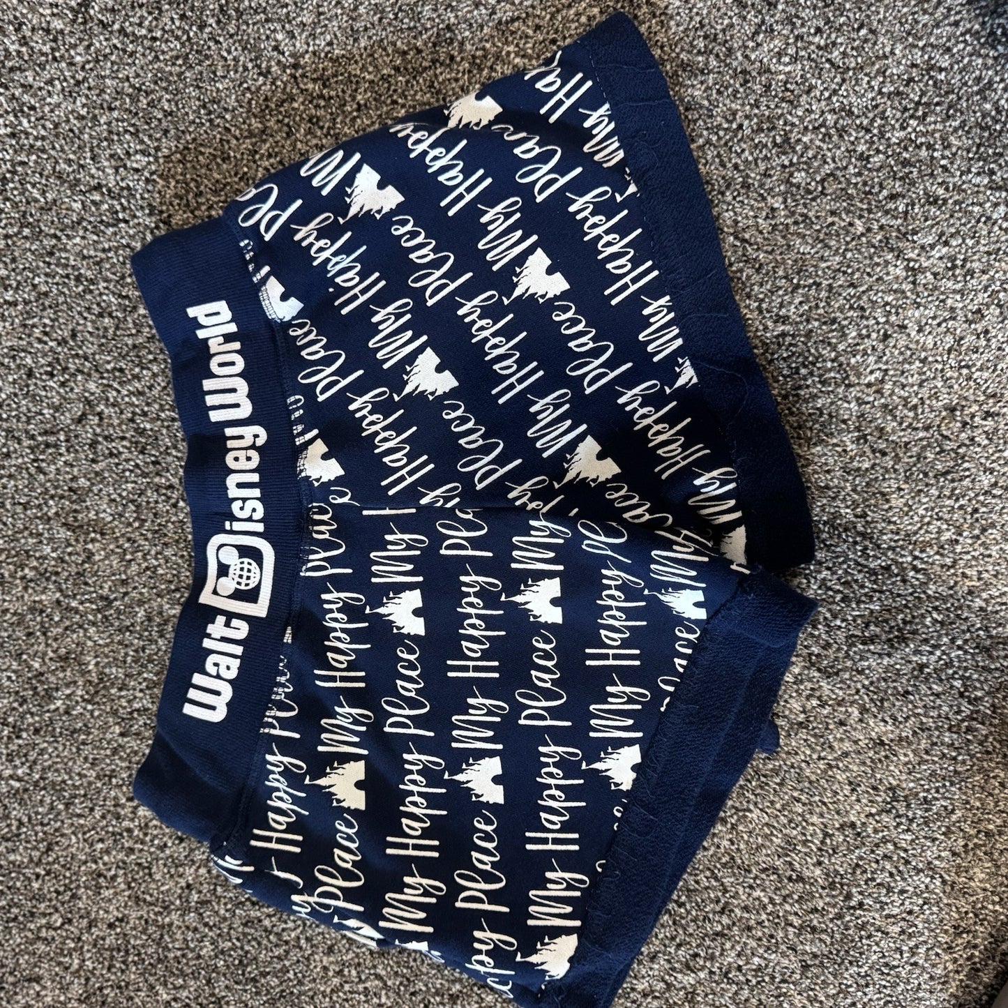 Disney Parks Shorts Bottoms Women's Size Small S Blue Navy White "Happy Place"