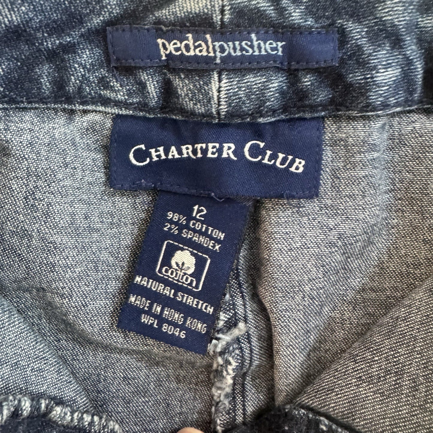 Charter Club Pedal Pusher Denim Capri Jeans Women’s 12 Stretch Blue