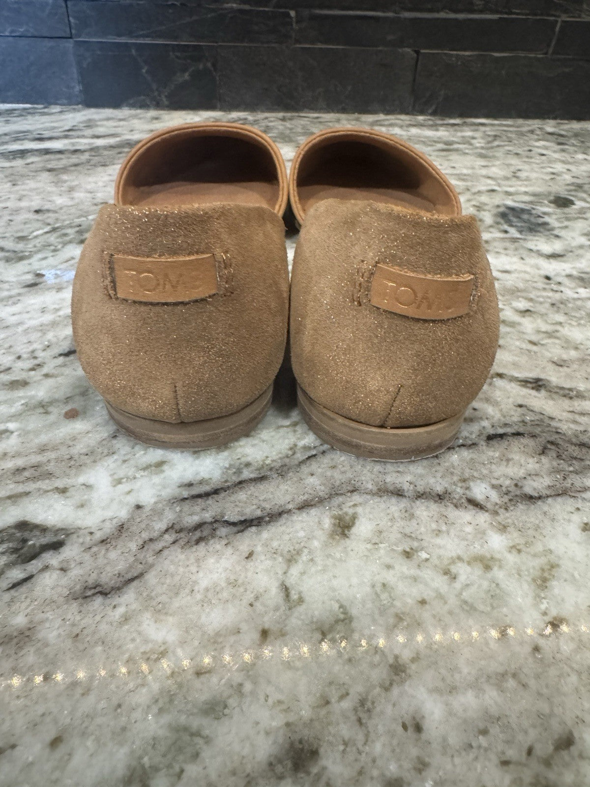 TOMS Womens Jutti Dorsay Slip On Flats Casual - Brown Size 5.5