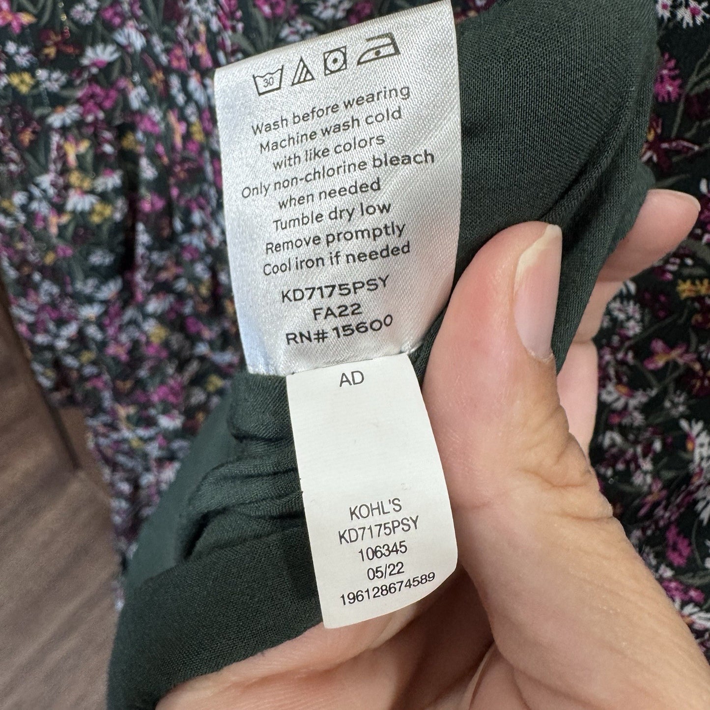 Draper James Floral Midi Dress Smocked Ruffled Tiered Long Sleeve Casual Size XL