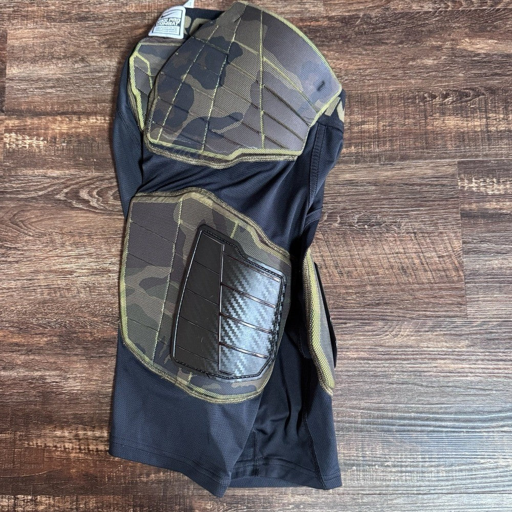 Nike Pro Combat Padded Shorts Mens small Black Camo Football Girdle Compression