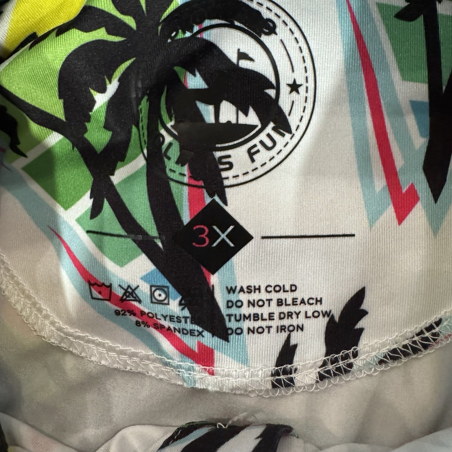 Men’s 3X Palm Tree Polo Shirt | Tropical Retro Print | Fun In The Sun