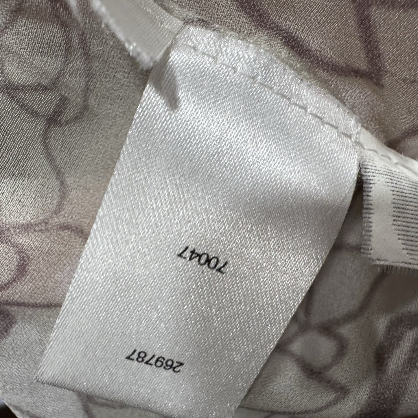 LOFT Women’s Blouse XS Ivory Gray Floral Peplum Hem 3/4 Sleeve Top Ann Taylor