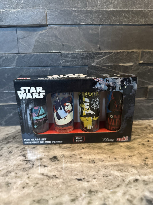 Rogue One: Star Wars Mini Shot Glasses 4 pack-2oz -Brand New Zak Drinkware Set