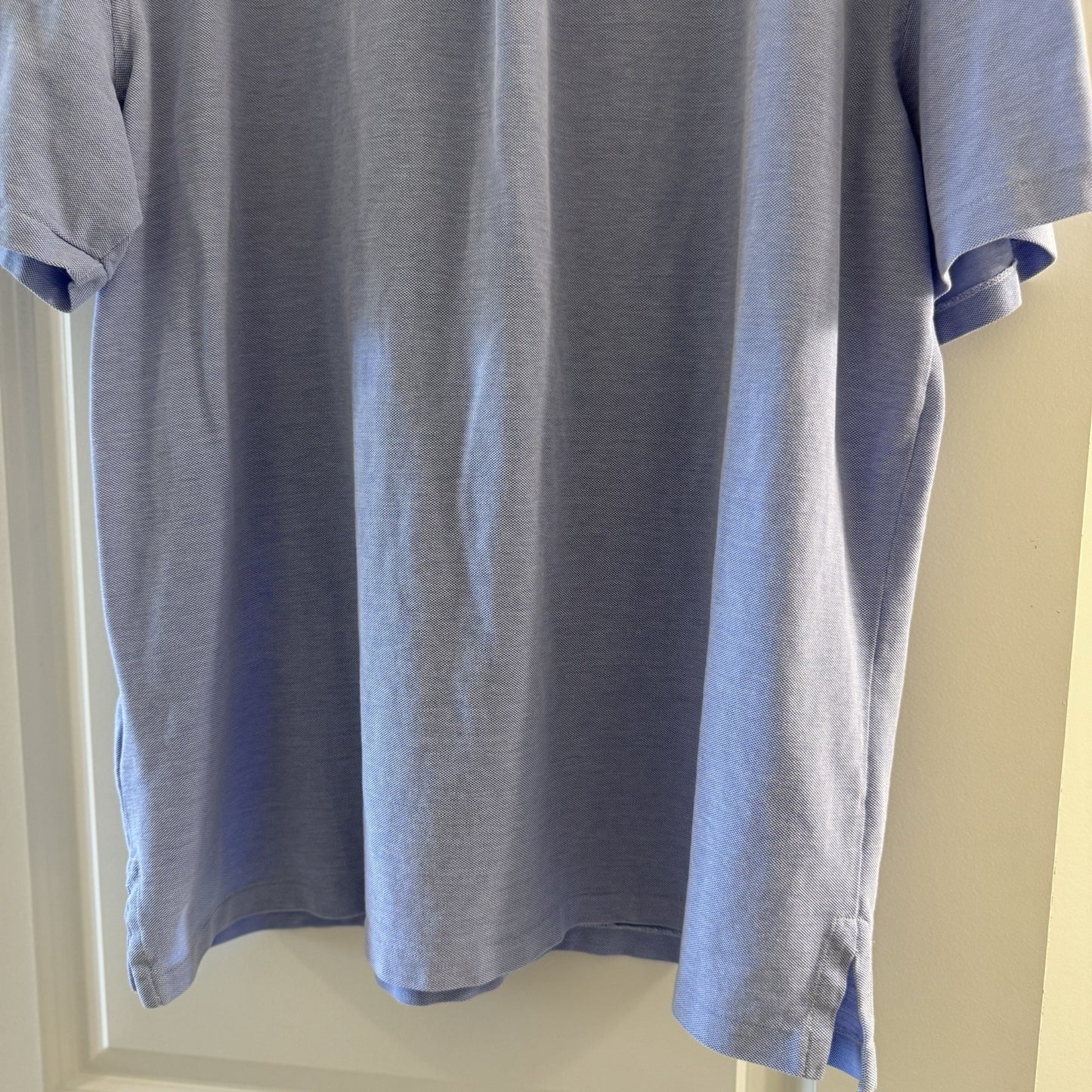 Polo Ralph Lauren Knit Oxford Shirt XXL Blue Button-Down Collar Short Sleeve