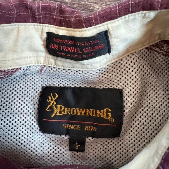 Vintage Browning RB6 Travel Gear Button-Up Shirt - Size L