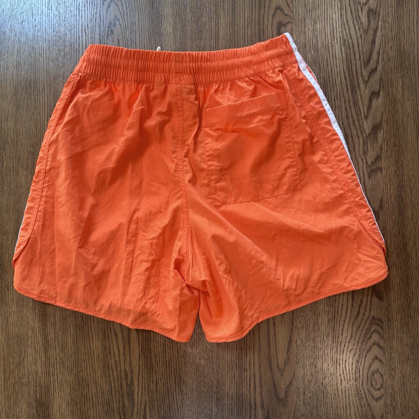 Adidas Originals 3-Stripes Swim Shorts Orange Trefoil Logo – NWT XXL