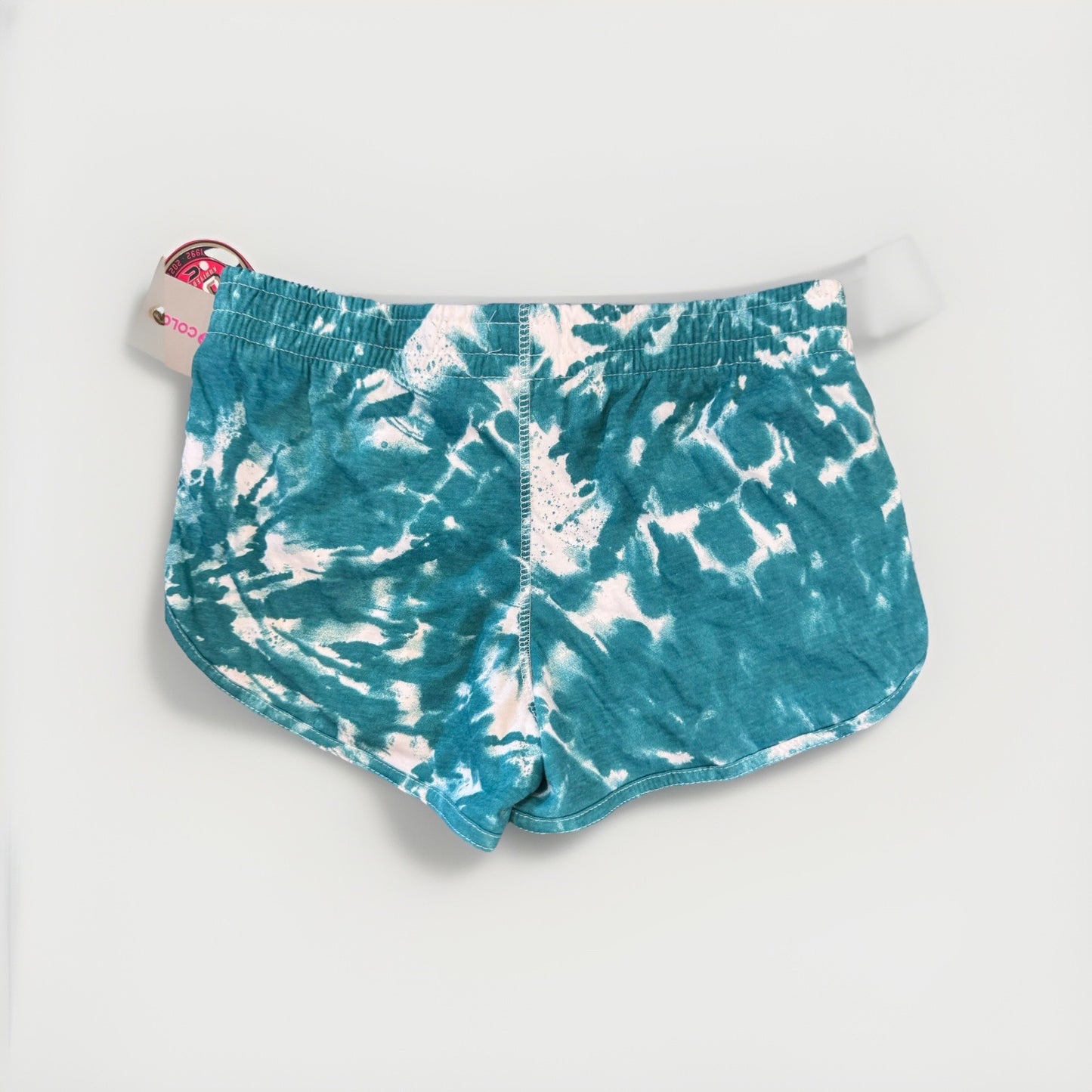 Colosseum Girls XL Tie-Dye Shorts Blue White Lounge NWT Drawstring Waist $16
