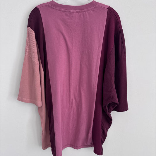 ASOS DESIGN 2XL Pink Colorblock Oversized Sun Graphic T Shirt Cotton