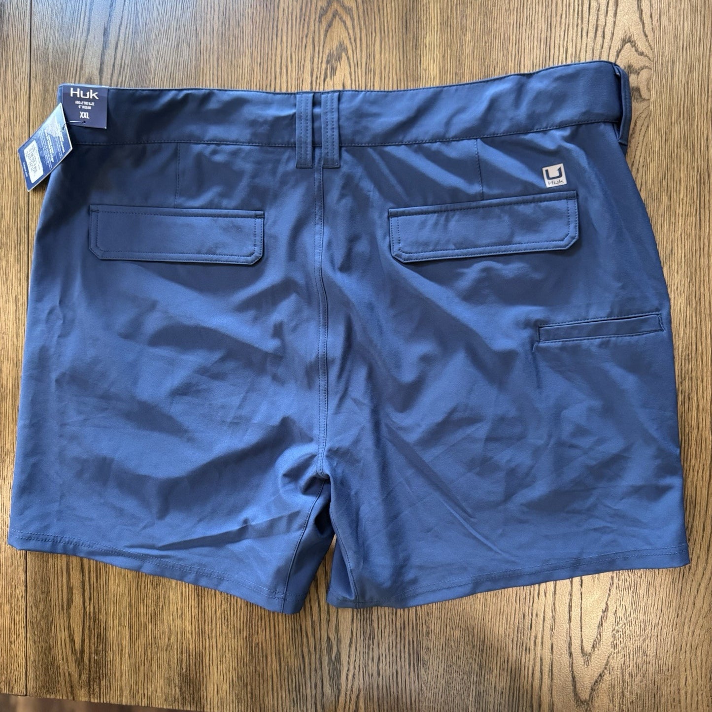 Huk Pursuit Shorts Men’s XXL Navy Blue 8” Inseam Fishing Outdoor Stretch NWT $60