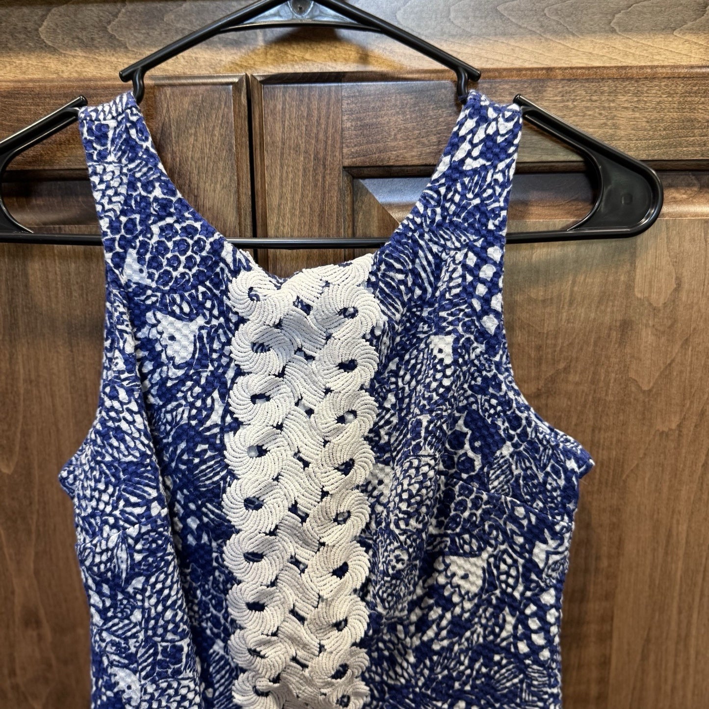 New Women Lilly Pulitzer for Target Anniversary My Fans Blue Shift Dress Size 2