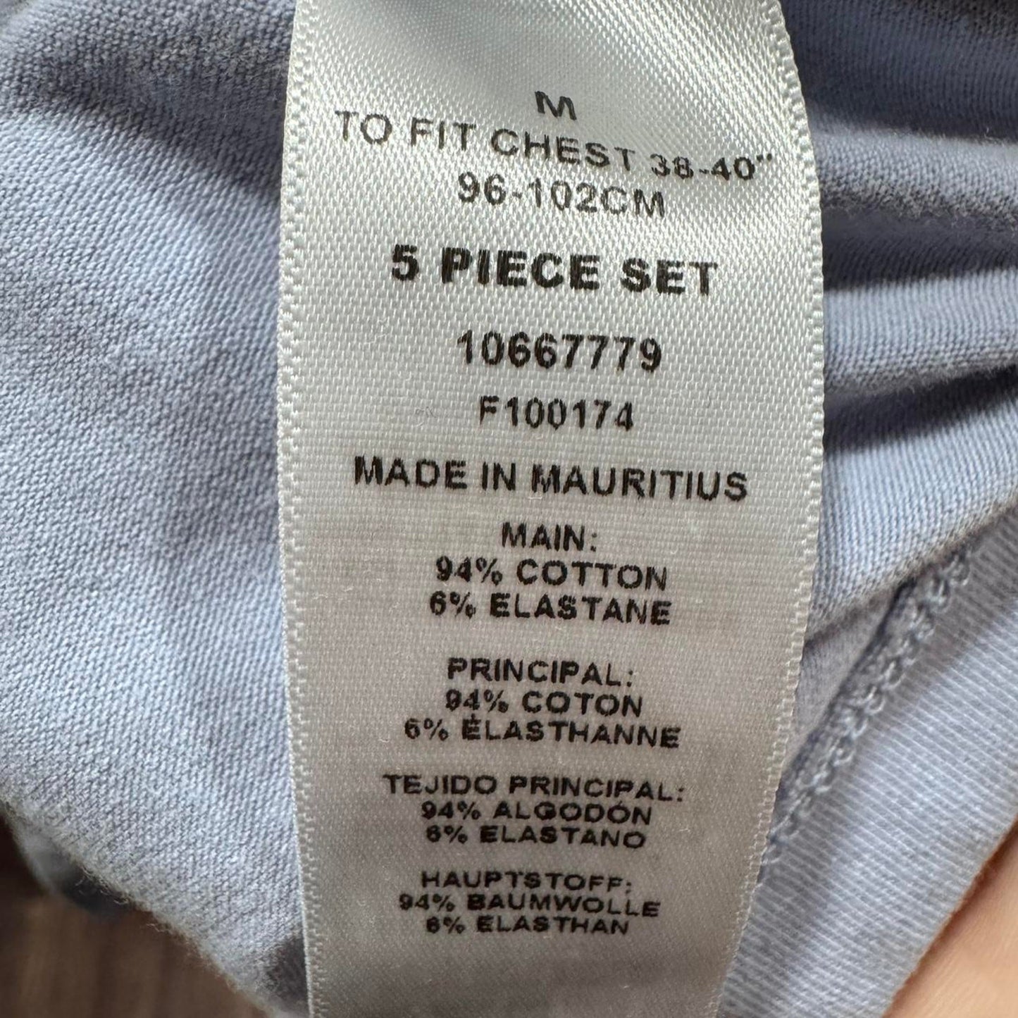 Grey/blue ASOS Design cotton t-shirt size medium Mens