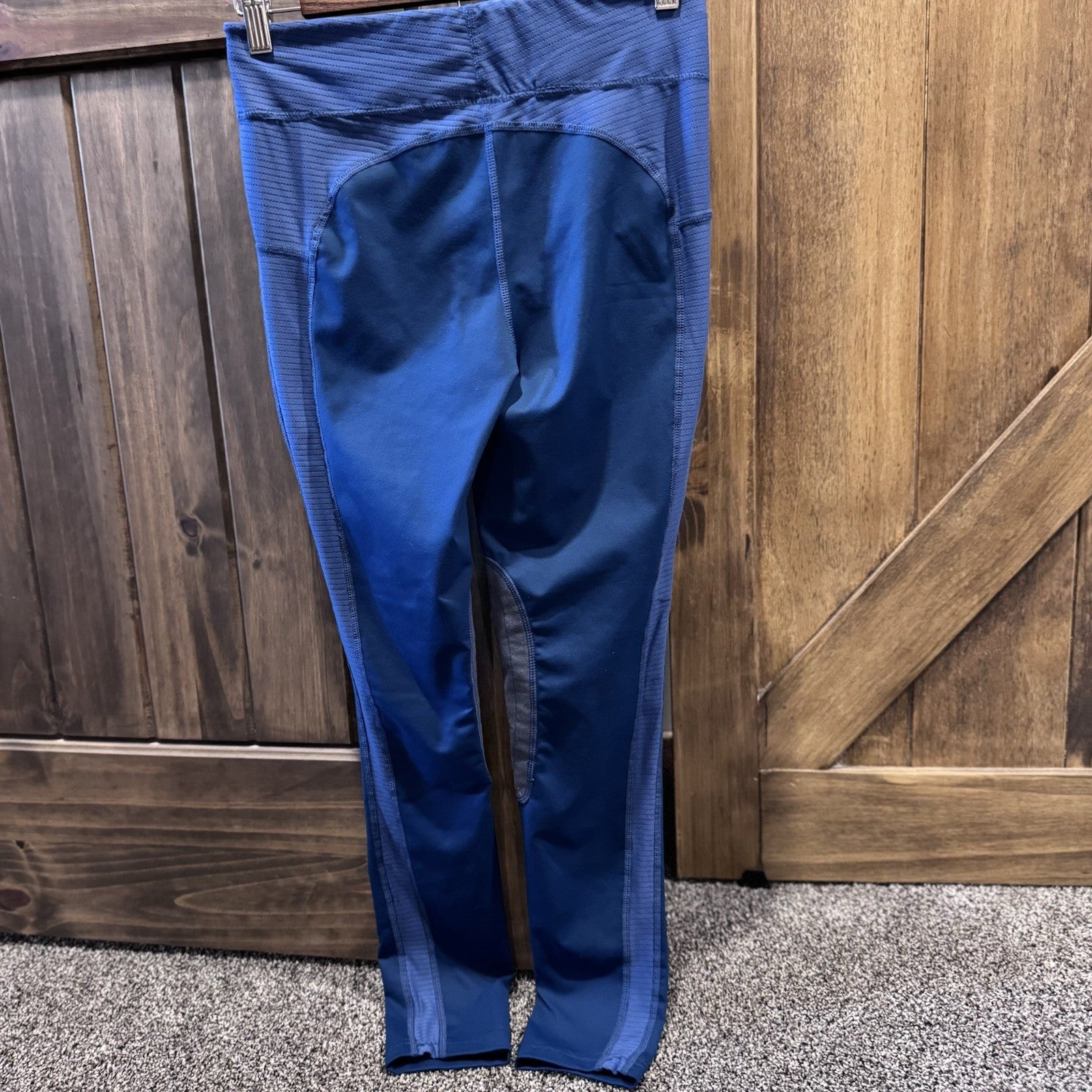 FitsT4 Sports Women’s Equestrian Riding Tights | Size S | Navy Blue Knee Patch