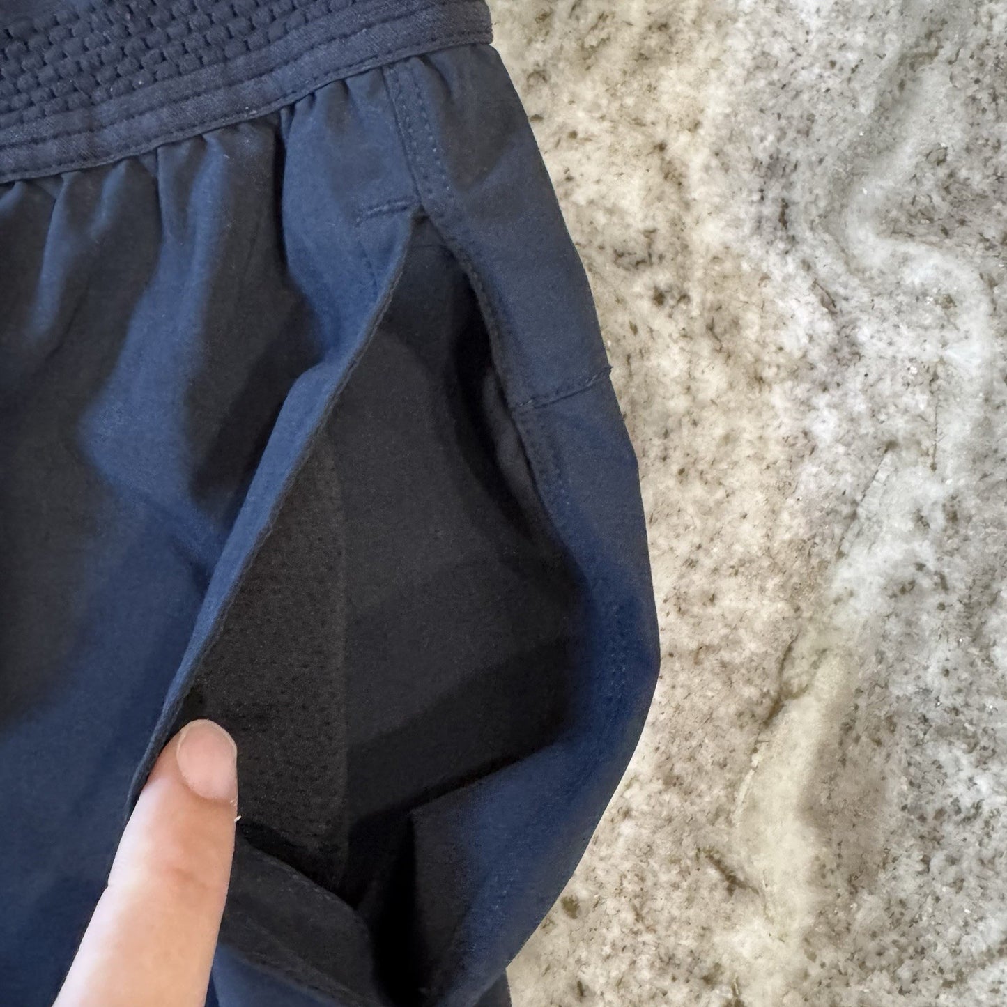 Fabletics The Fundamental Shorts Performance Blue Brief Lined Mens XS  9" Inseam