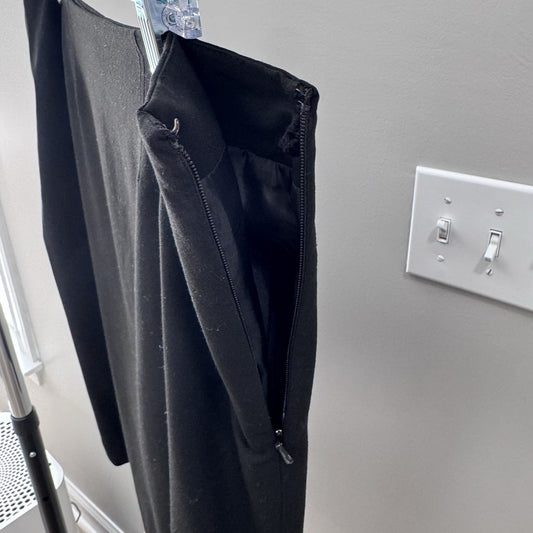 Anne Klein A Line Skirt Size 12 Black Stretch Lined Career Workwear