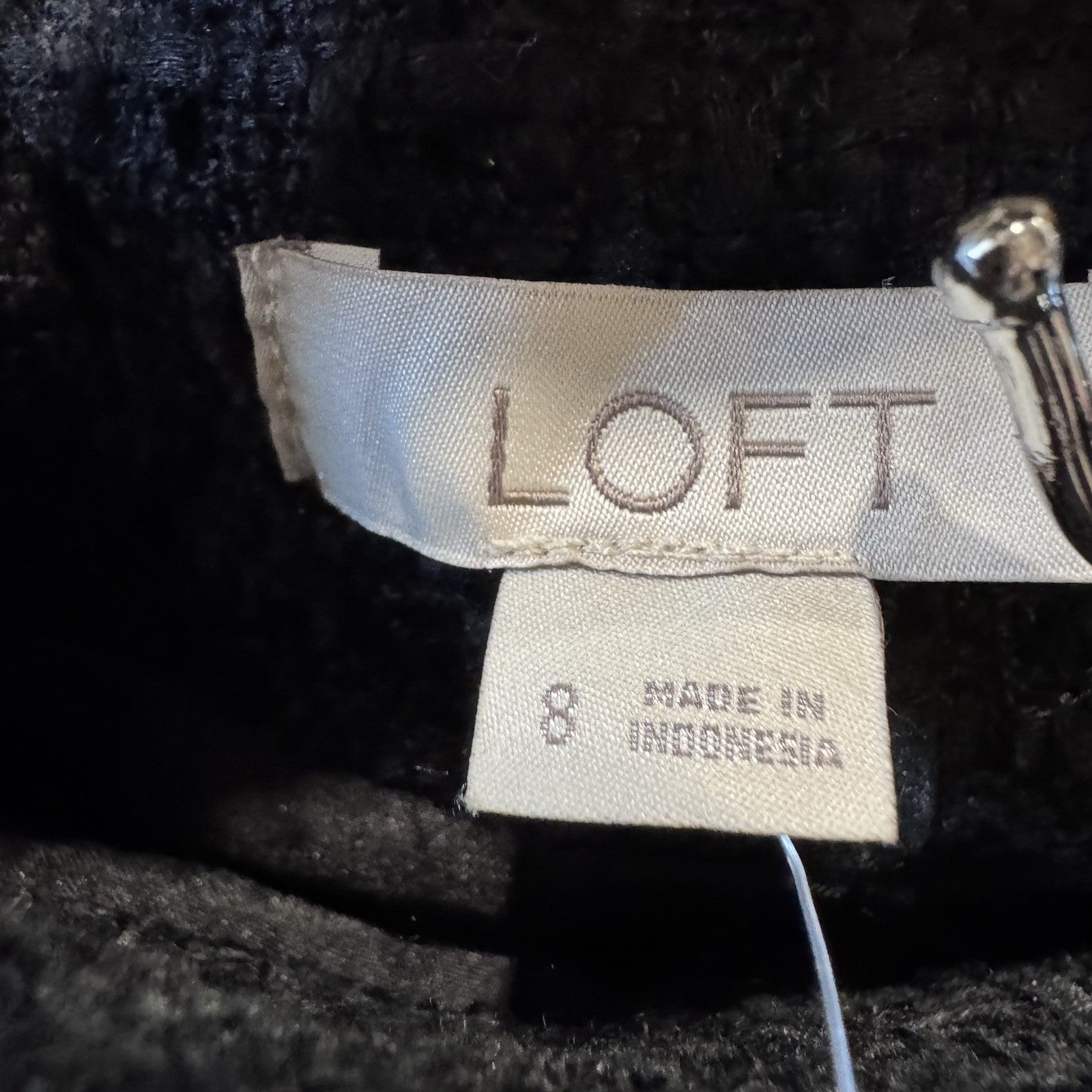 Loft Tweed Wrap Mini Asymmetric Lined Skirt Black Size 8 NWT
