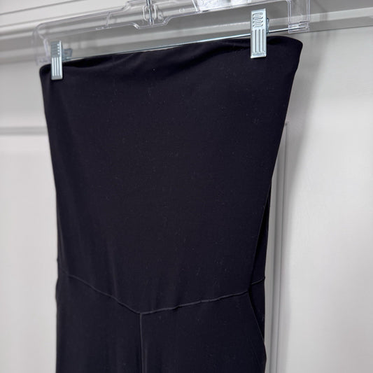 Aerie Offline Jumpsuit Size Small Black Strapless Wide Leg Real Me