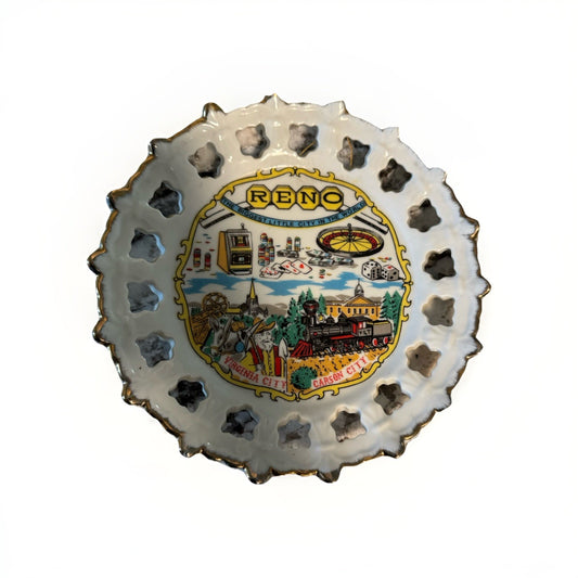 Reno - The biggest little city in the world souvenir plate Vintage