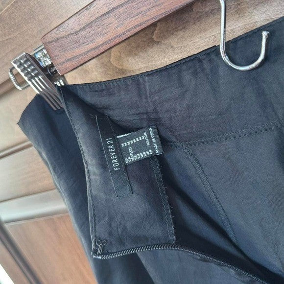 Forever 21 size Medium Black mini skirt with lace-up detail #gothfashion