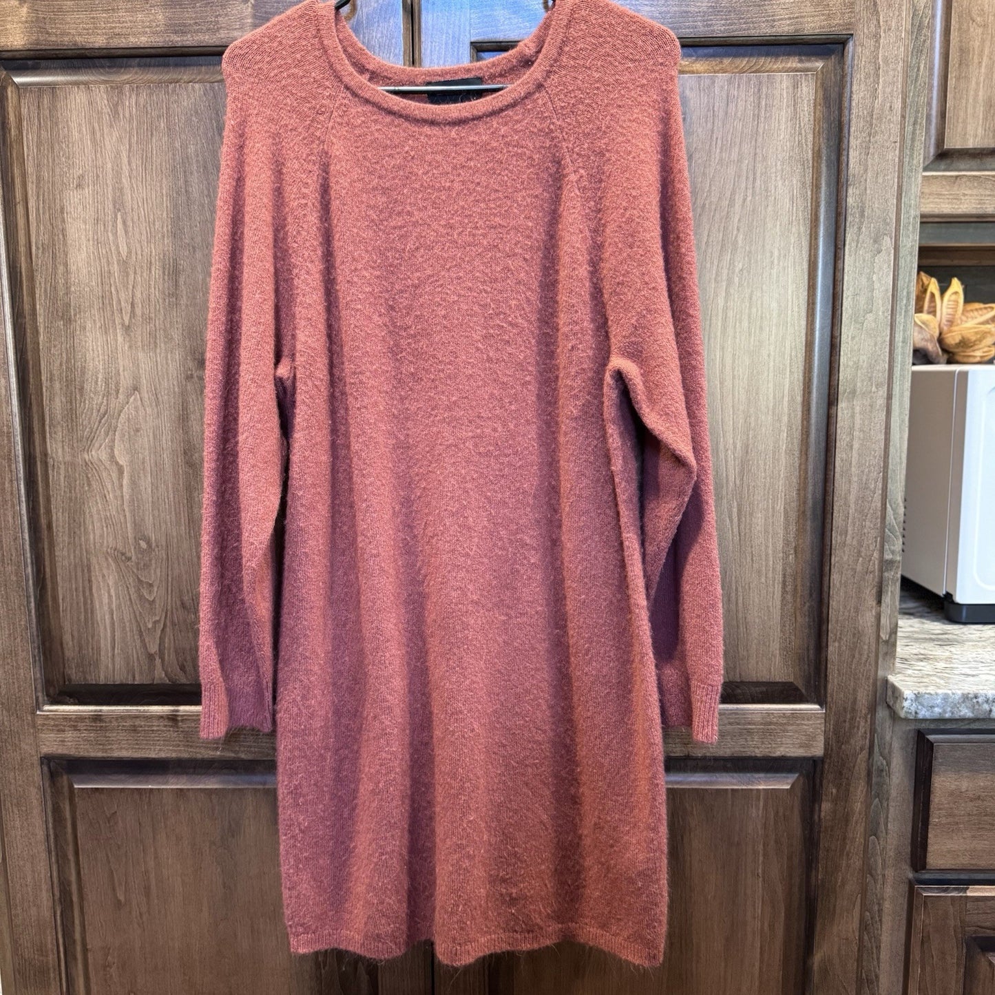 Express Rust Red Long Sleeve Sweater Dress Women’s Small – Soft Knit