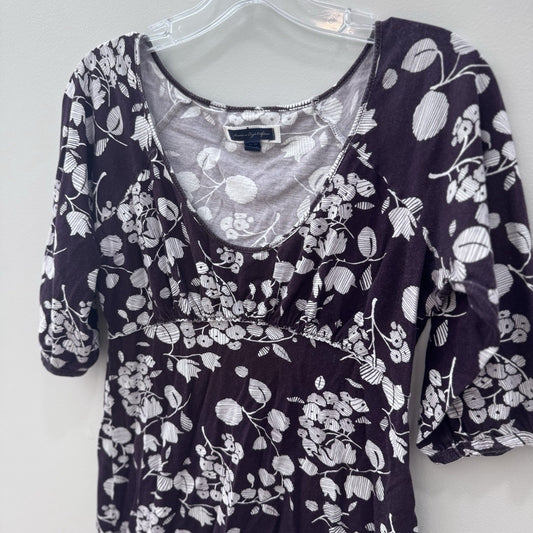 American Eagle Purple Floral Babydoll Y2K Top Women’s Medium