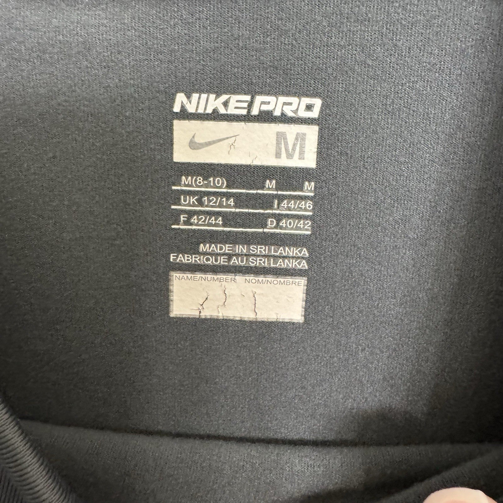 Nike Pro Compression Long Sleeve Shirt Men’s M Gray Dri-Fit